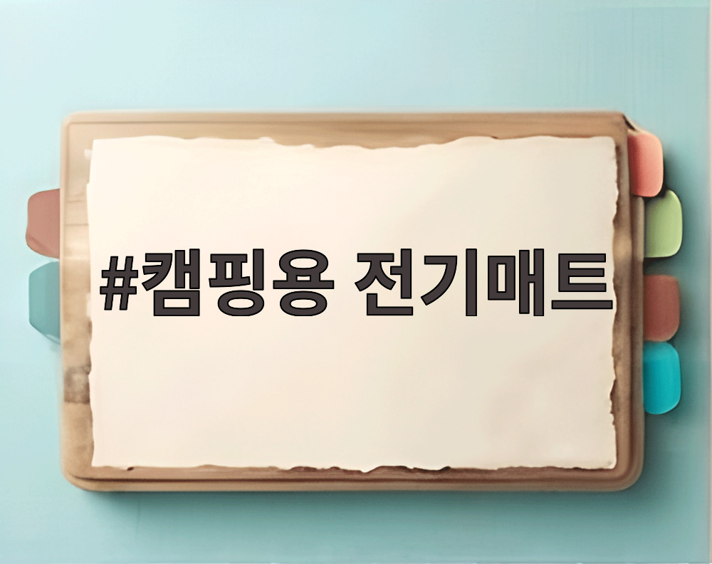 캠핑용 전기매트