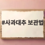 사과대추 보관법