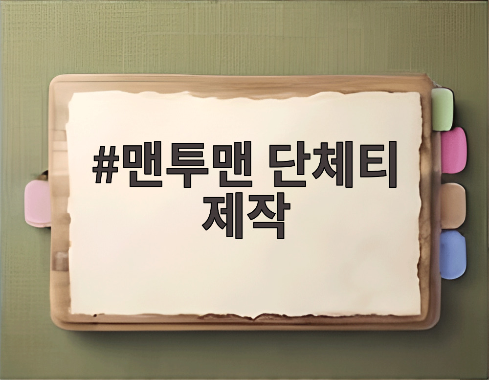 맨투맨 단체티 제작