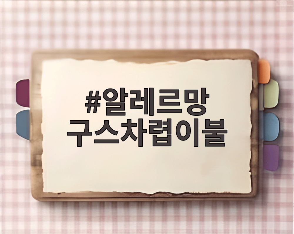알레르망 구스차렵이불