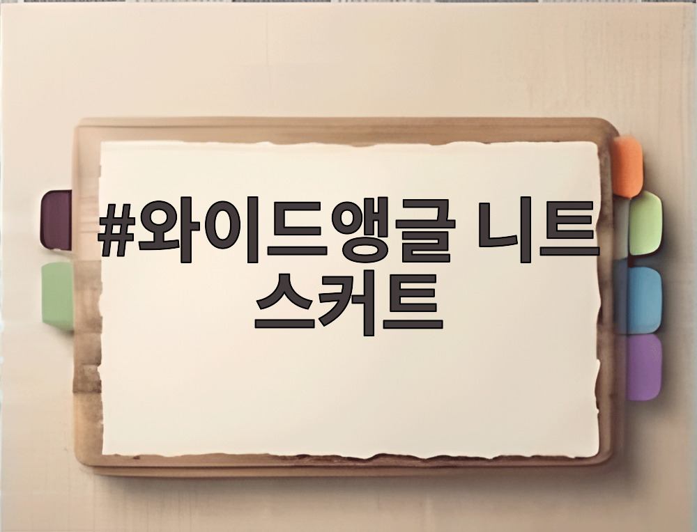 와이드앵글 니트 스커트