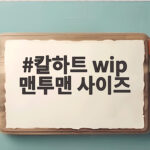 칼하트 wip 맨투맨 사이즈