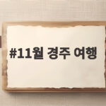 11월 경주 여행 단풍부터 야경까지 한눈에 보는 일정 11월 경주 여행