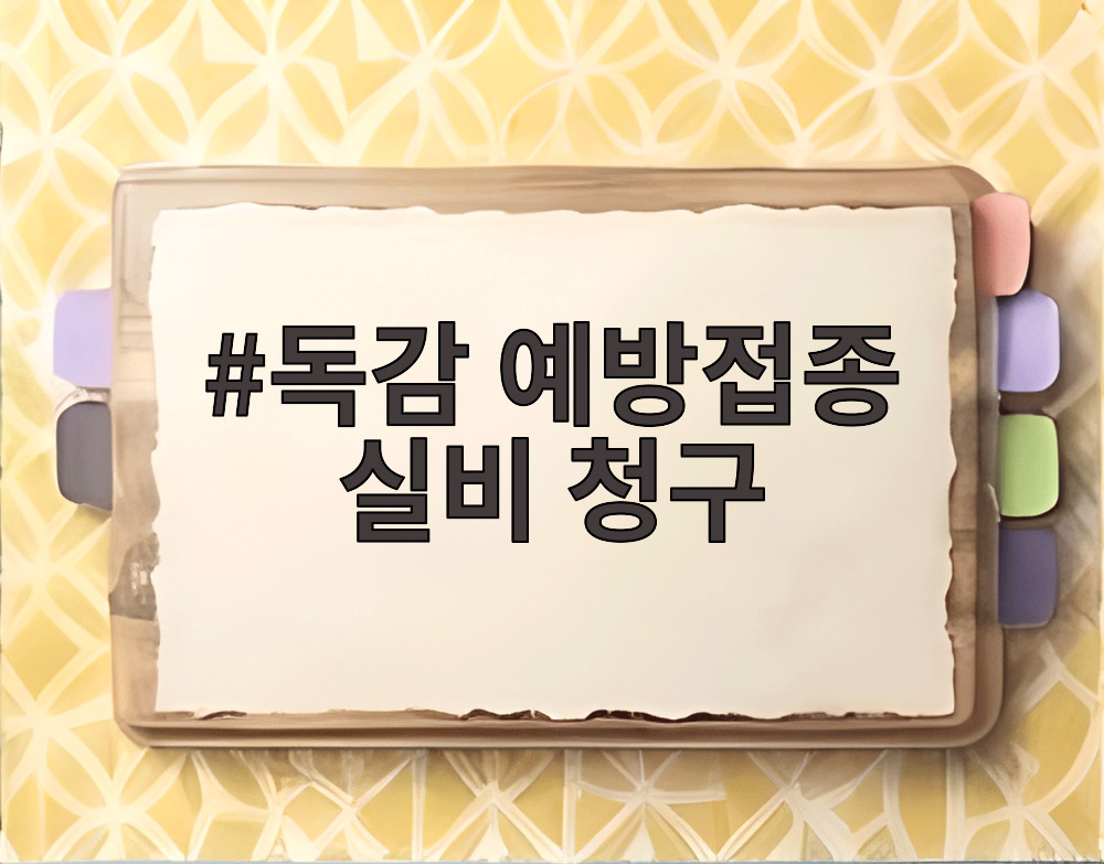 독감 예방접종 실비 청구