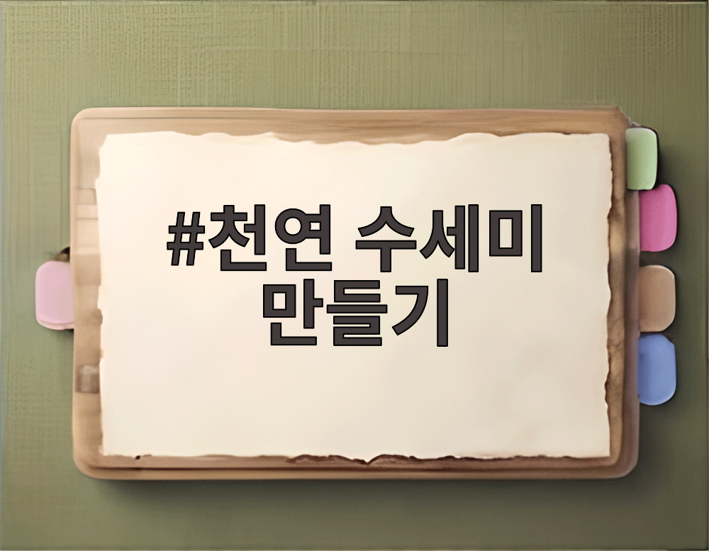 천연 수세미 만들기