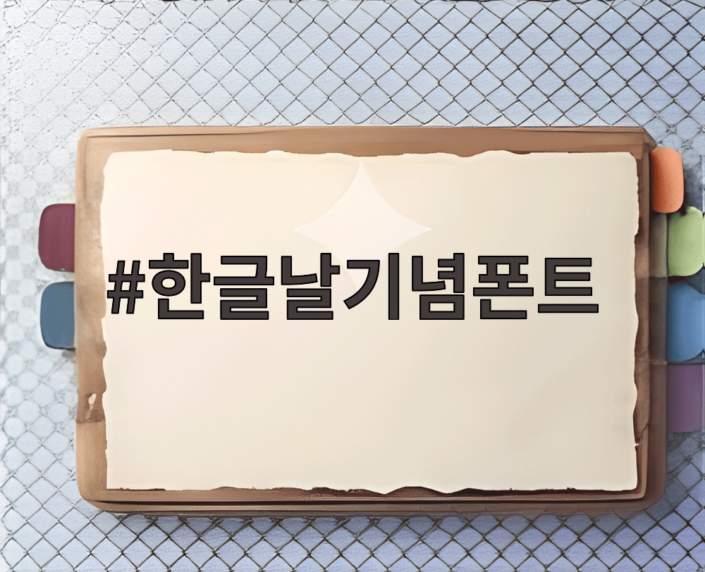 한글날기념폰트