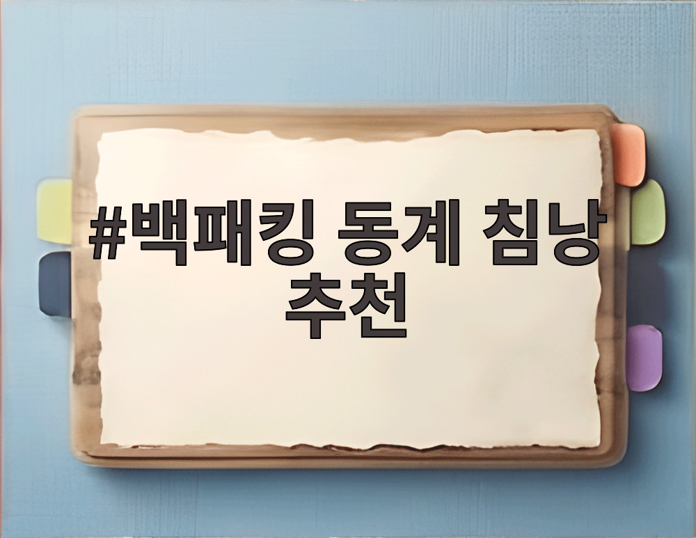 백패킹 동계 침낭 추천