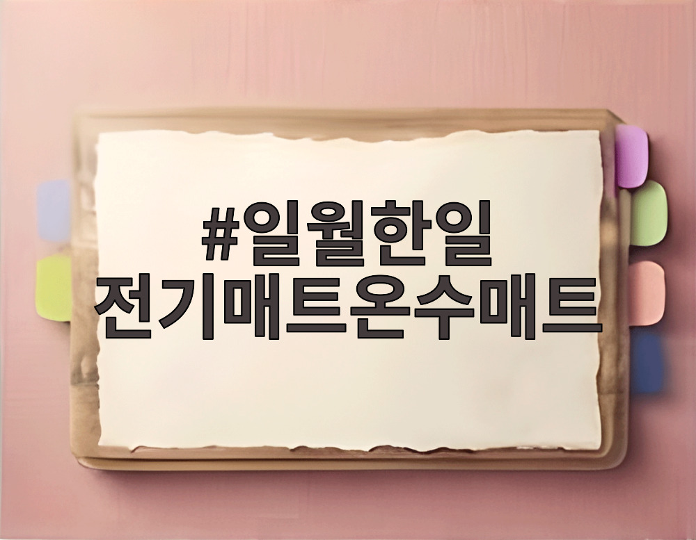 일월한일 전기매트온수매트