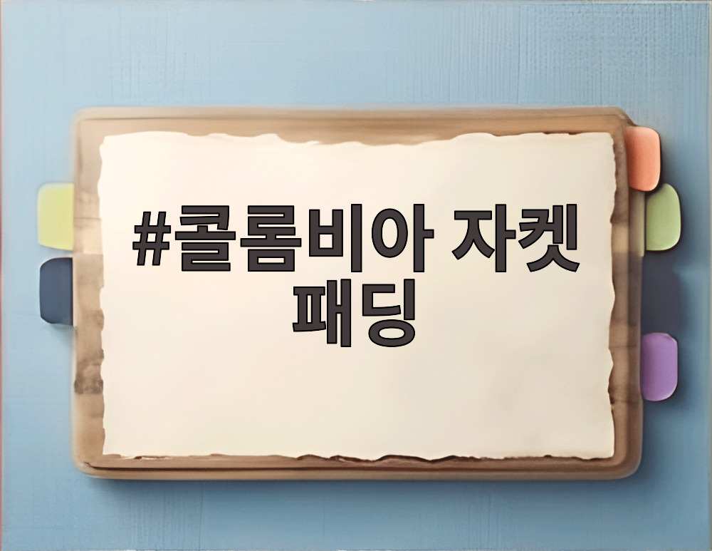 콜롬비아 자켓 패딩