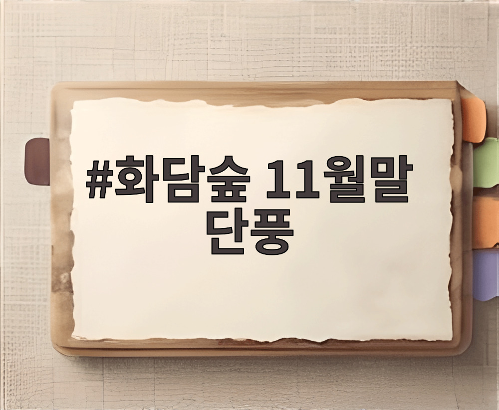 화담숲 11월말 단풍