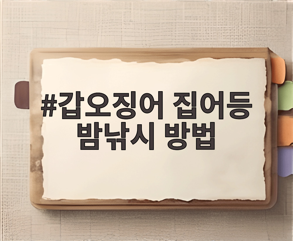 갑오징어 집어등 밤낚시 방법