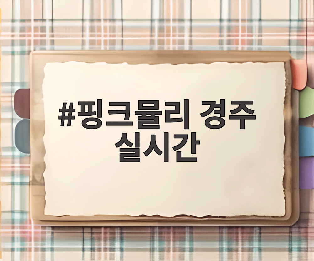 핑크뮬리 경주 실시간