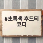 초록색 후드티 코디