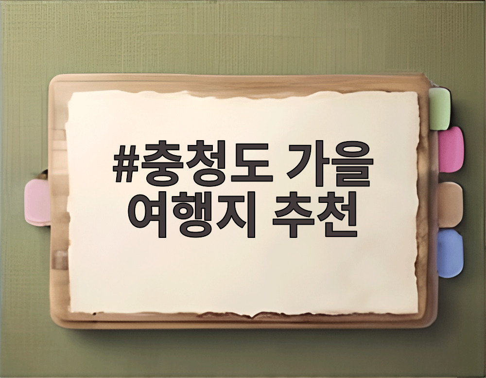 충청도 가을 여행지 추천