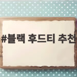 블랙 후드티 추천 가을에 바로 꺼내 입는 활용법과 컬러 팁 블랙 후드티 추천