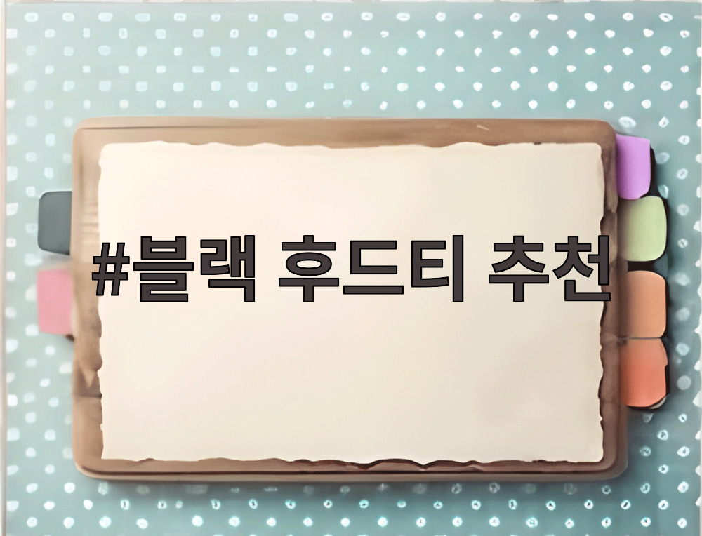 블랙 후드티 추천