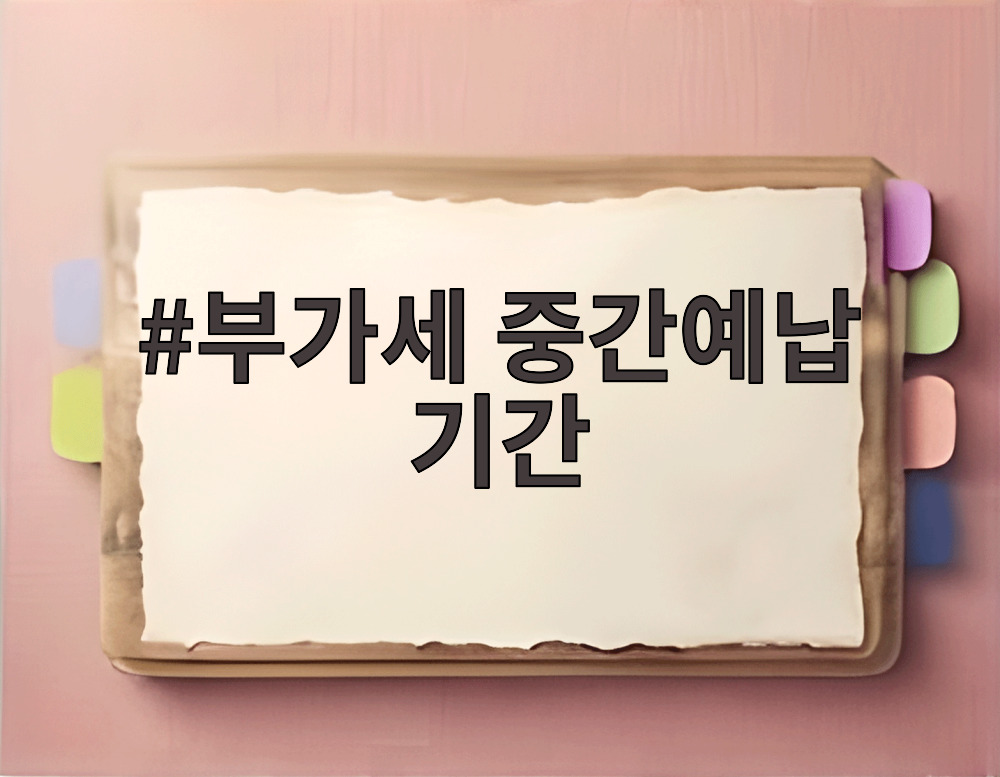 부가세 중간예납 기간