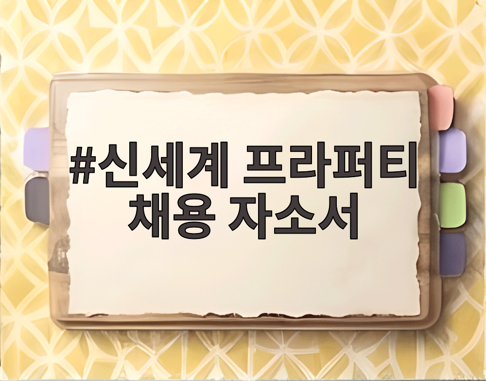 신세계 프라퍼티 채용 자소서
