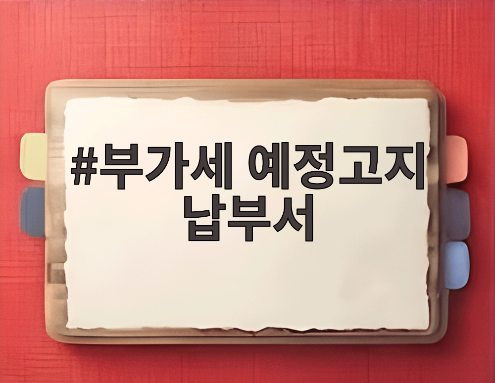 부가세 예정고지 납부서