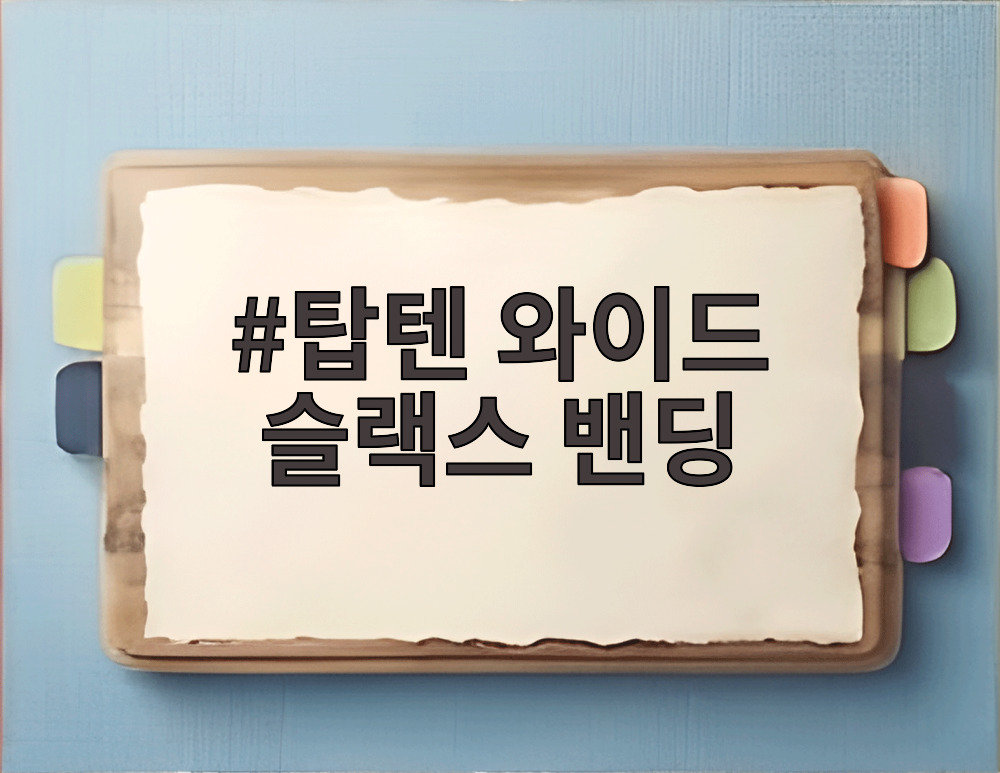 탑텐 와이드 슬랙스 밴딩