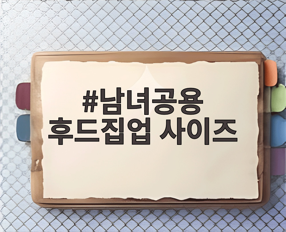 남녀공용 후드집업 사이즈