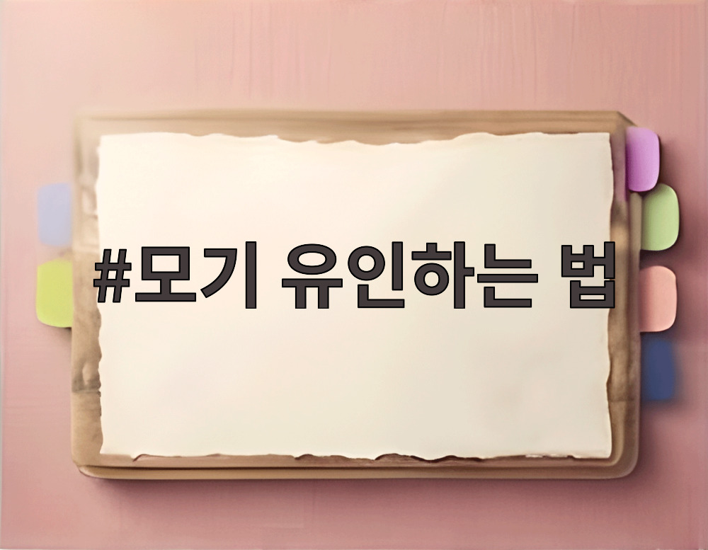 모기 유인하는 법