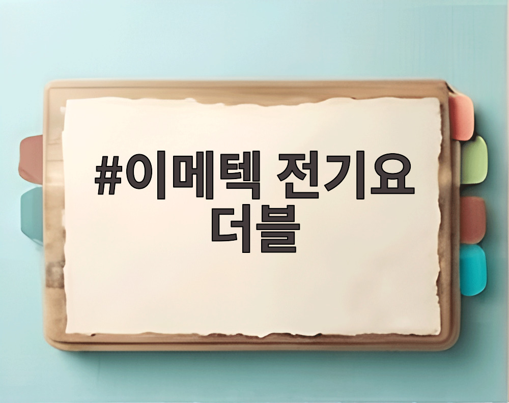이메텍 전기요 더블