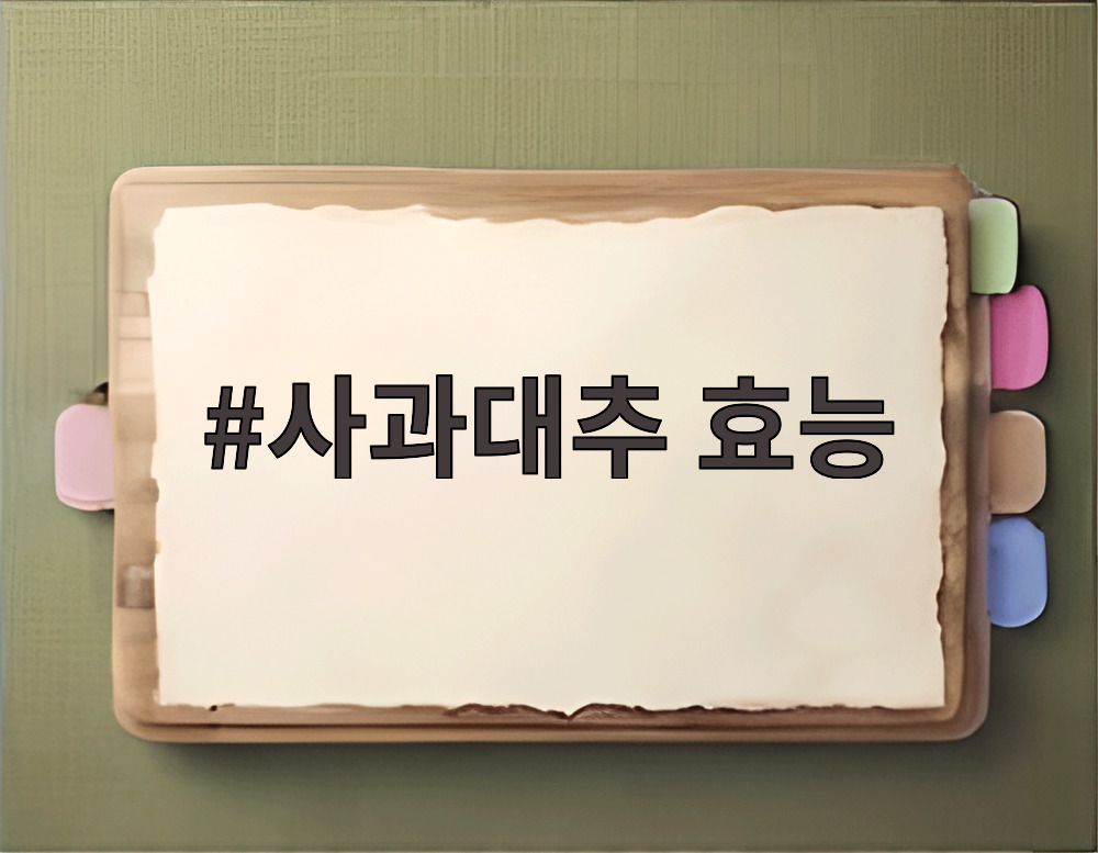 사과대추 효능