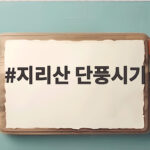 지리산 단풍시기