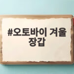 오토바이 겨울 장갑 이렇게 고르면 손끝까지 따뜻합니다 오토바이 겨울 장갑