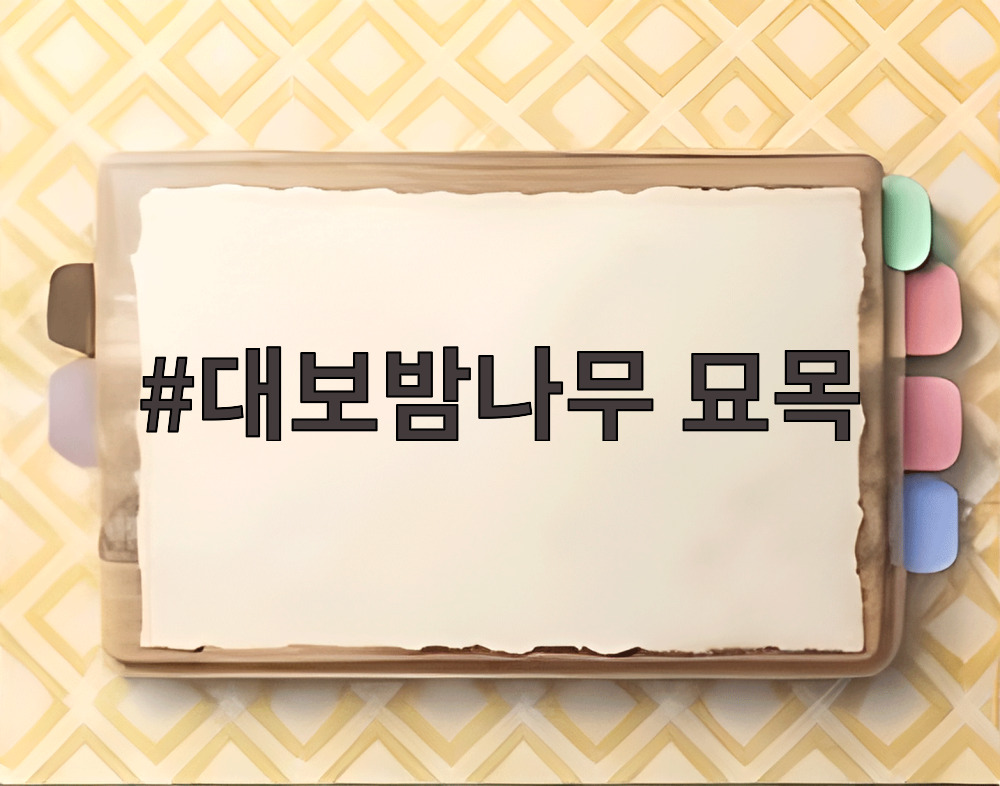 대보밤나무 묘목