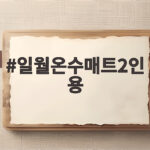 일월온수매트2인용