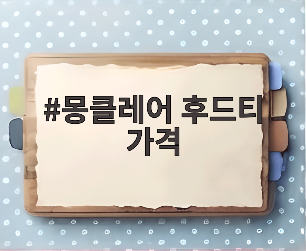 몽클레어 후드티 가격