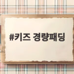 키즈 경량패딩 아침저녁 쌀쌀한 날씨에 바로 꺼내 입는 법 키즈 경량패딩