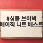 심플 브이넥 베이직 니트 베스트