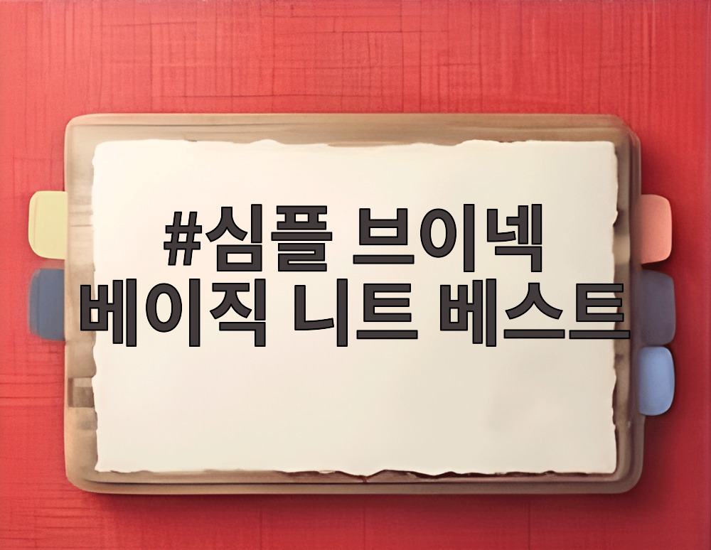 심플 브이넥 베이직 니트 베스트