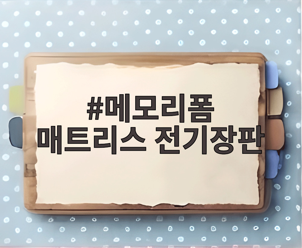 메모리폼 매트리스 전기장판