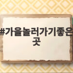 가을놀러가기좋은곳 10월 서울 경기 당일치기 추천 가을놀러가기좋은곳