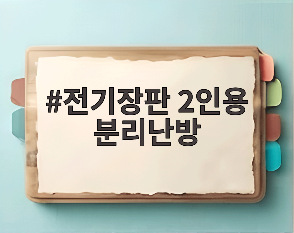 전기장판 2인용 분리난방