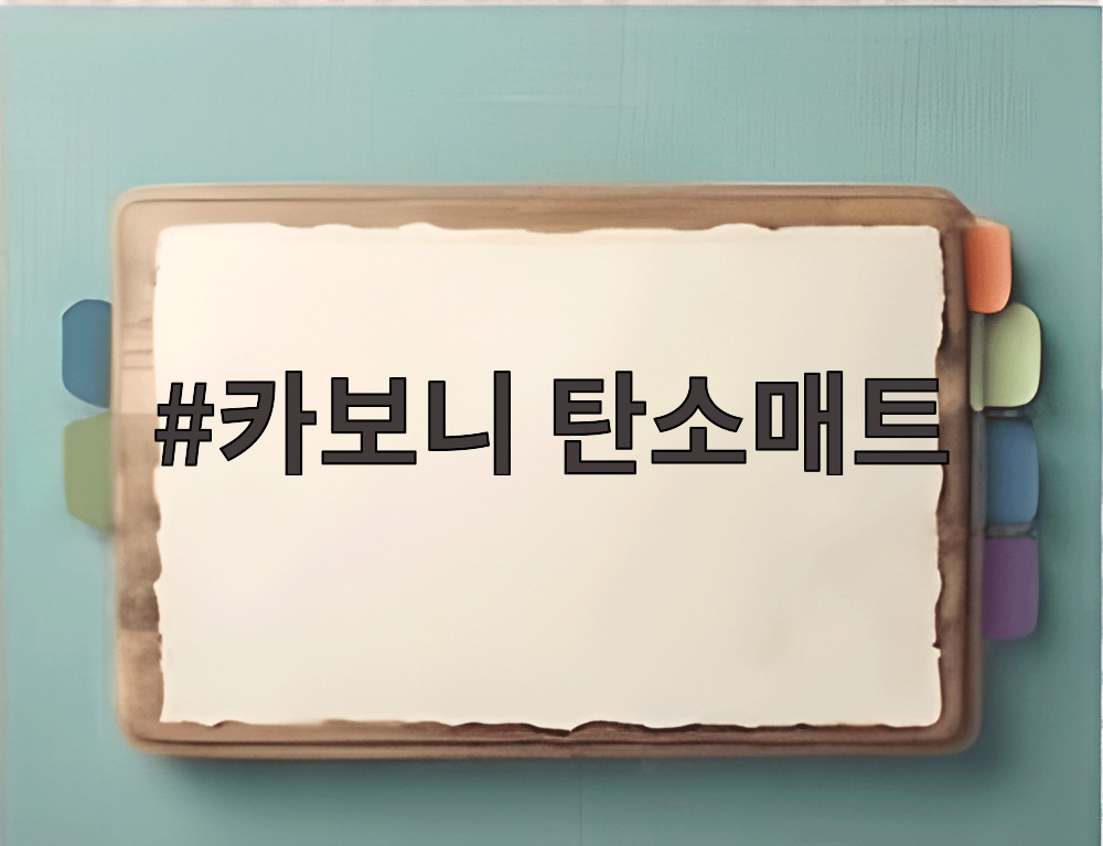 카보니 탄소매트