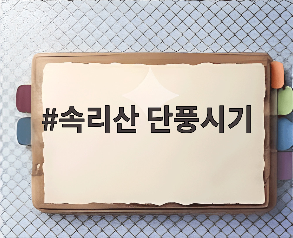 속리산 단풍시기
