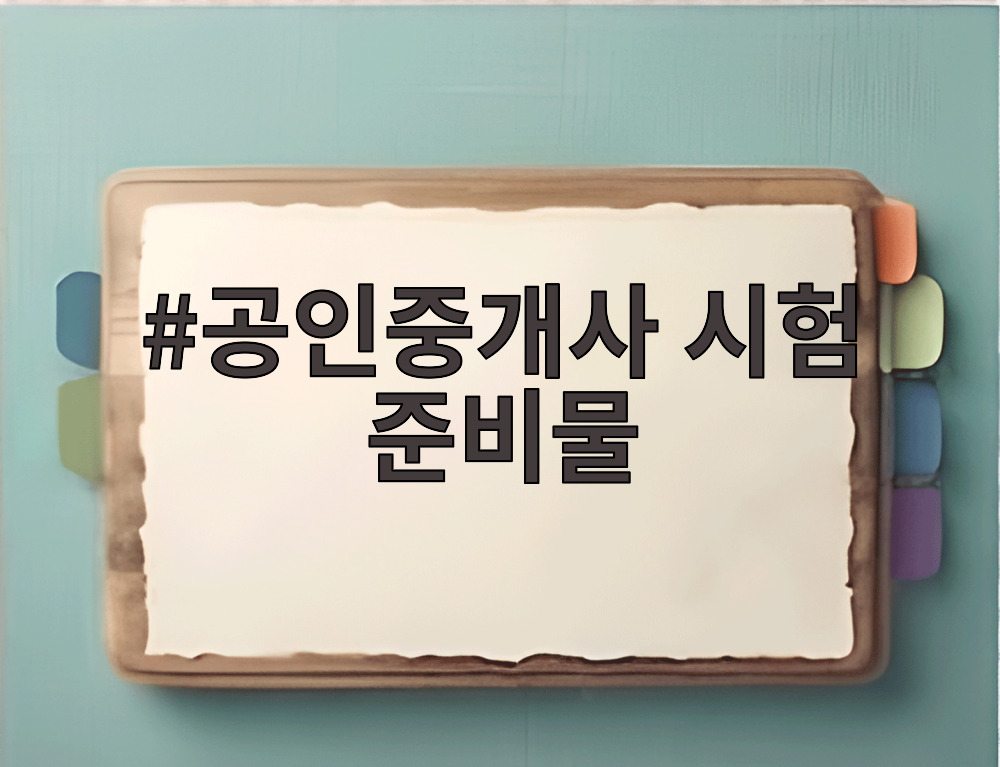 공인중개사 시험 준비물