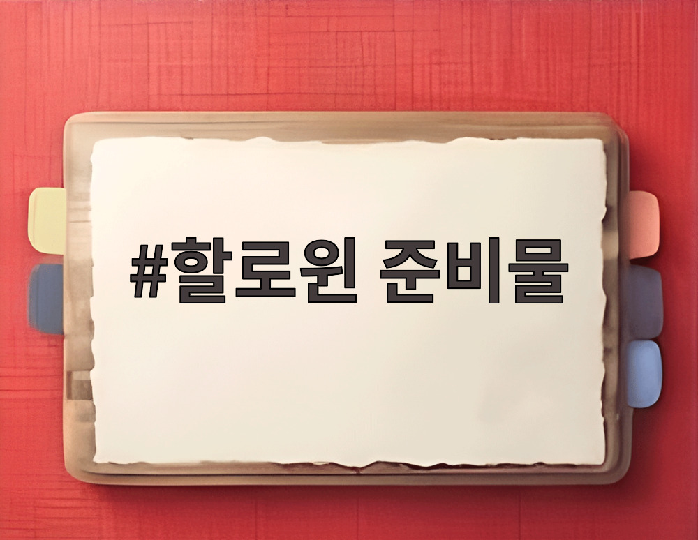 할로윈 준비물