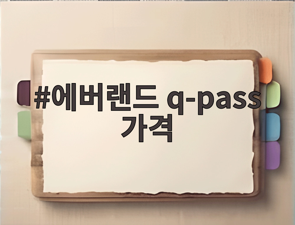 에버랜드 q-pass 가격