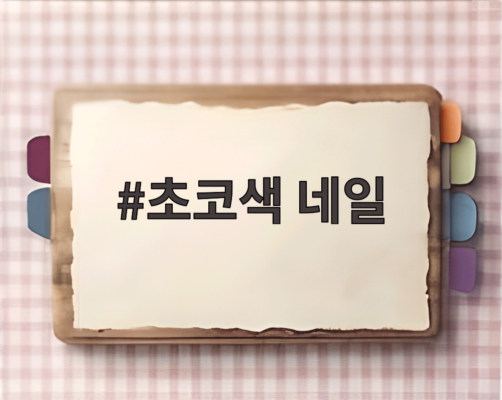 초코색 네일