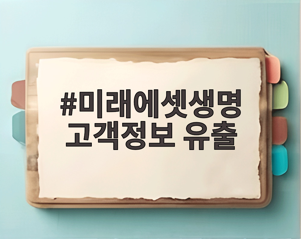 미래에셋생명 고객정보 유출