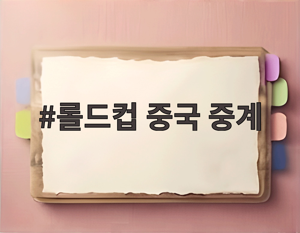 롤드컵 중국 중계