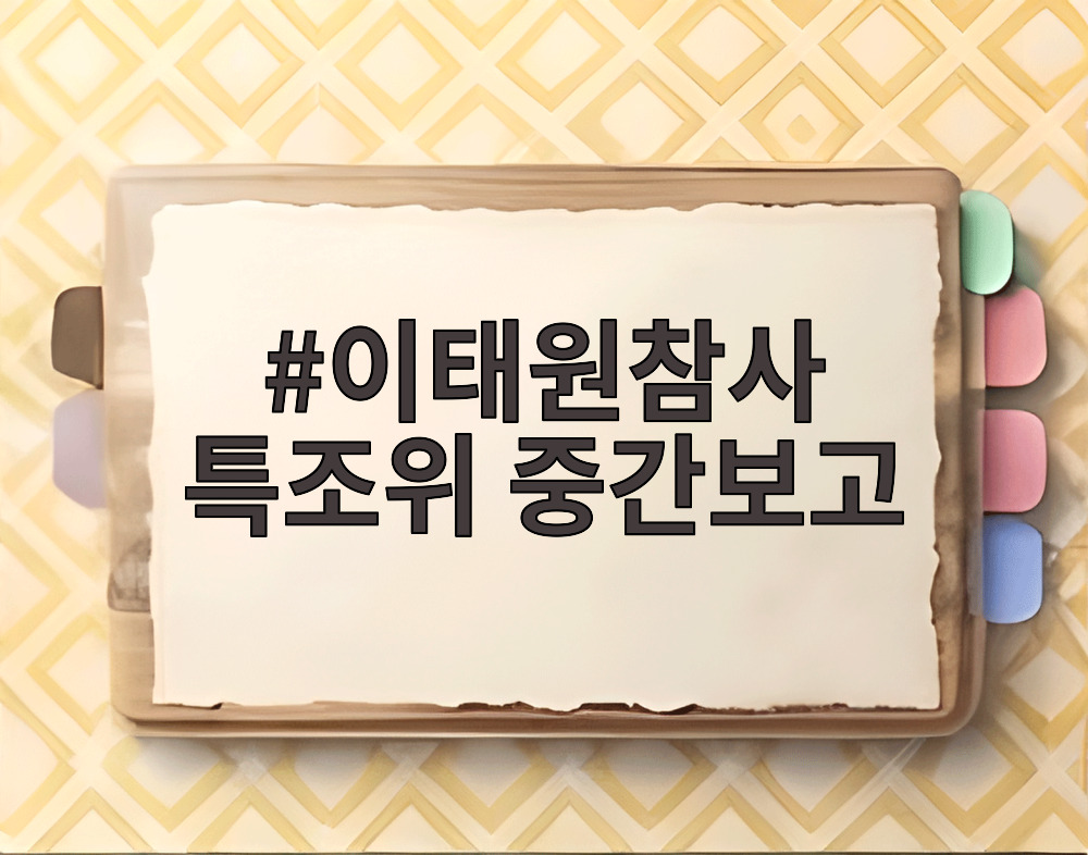 이태원참사 특조위 중간보고