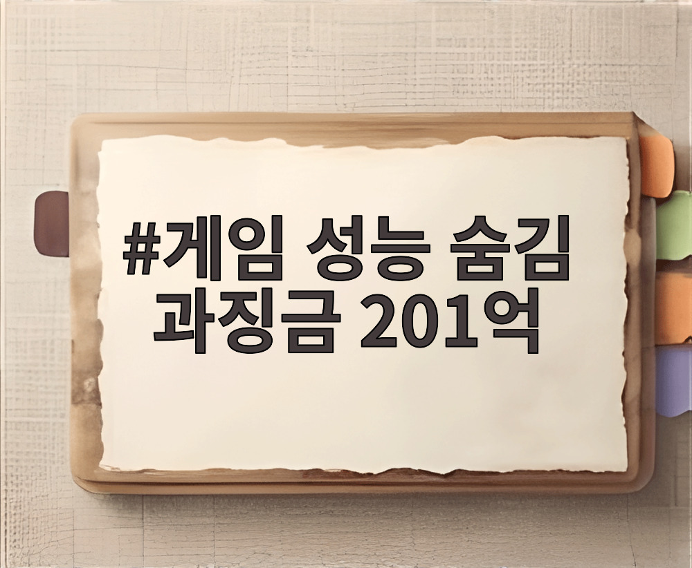 게임 성능 숨김 과징금 201억