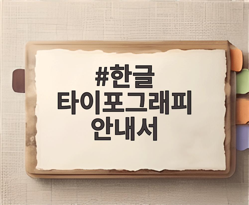 한글 타이포그래피 안내서